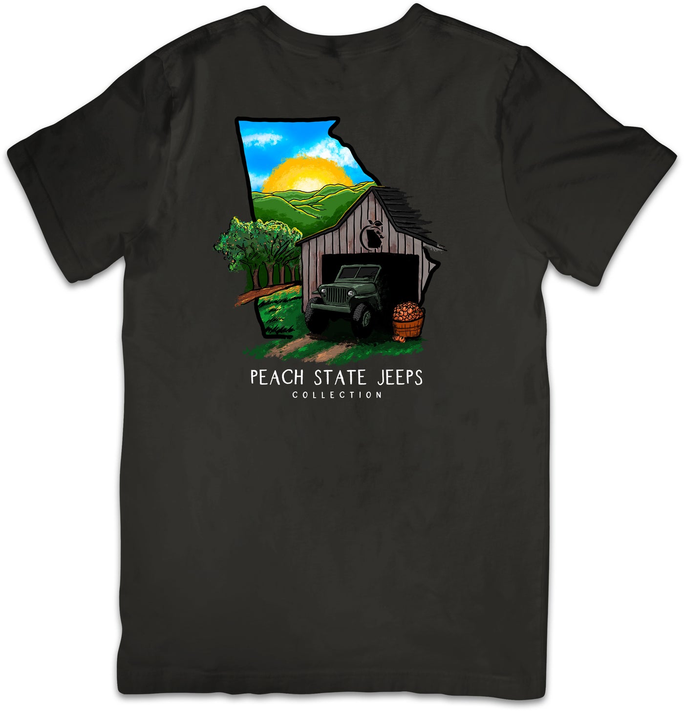 Short Sleeve "Georgia Countryside" Logo Tee W/Pocket