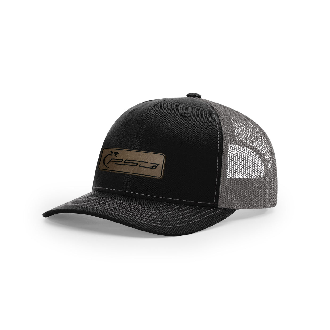 "PSJ" Logo Leather Patch Trucker Hat
