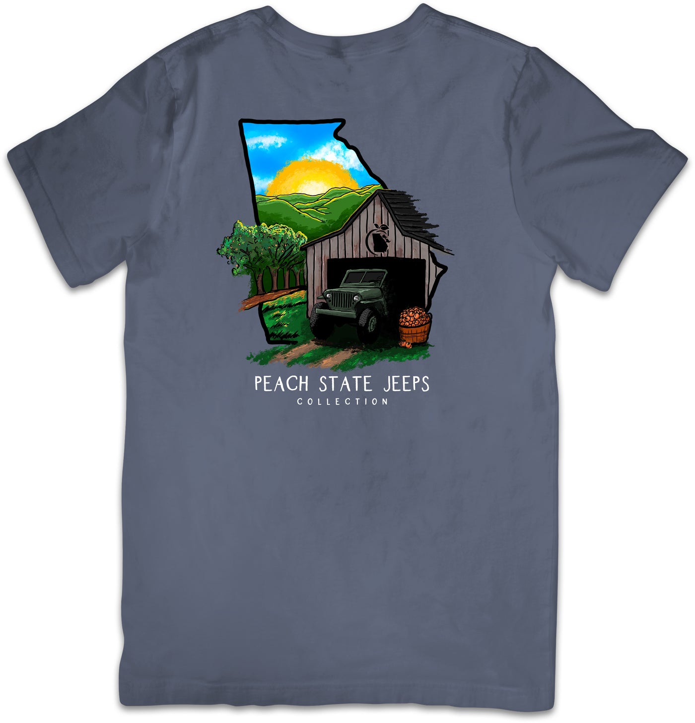 Short Sleeve "Georgia Countryside" Logo Tee W/Pocket