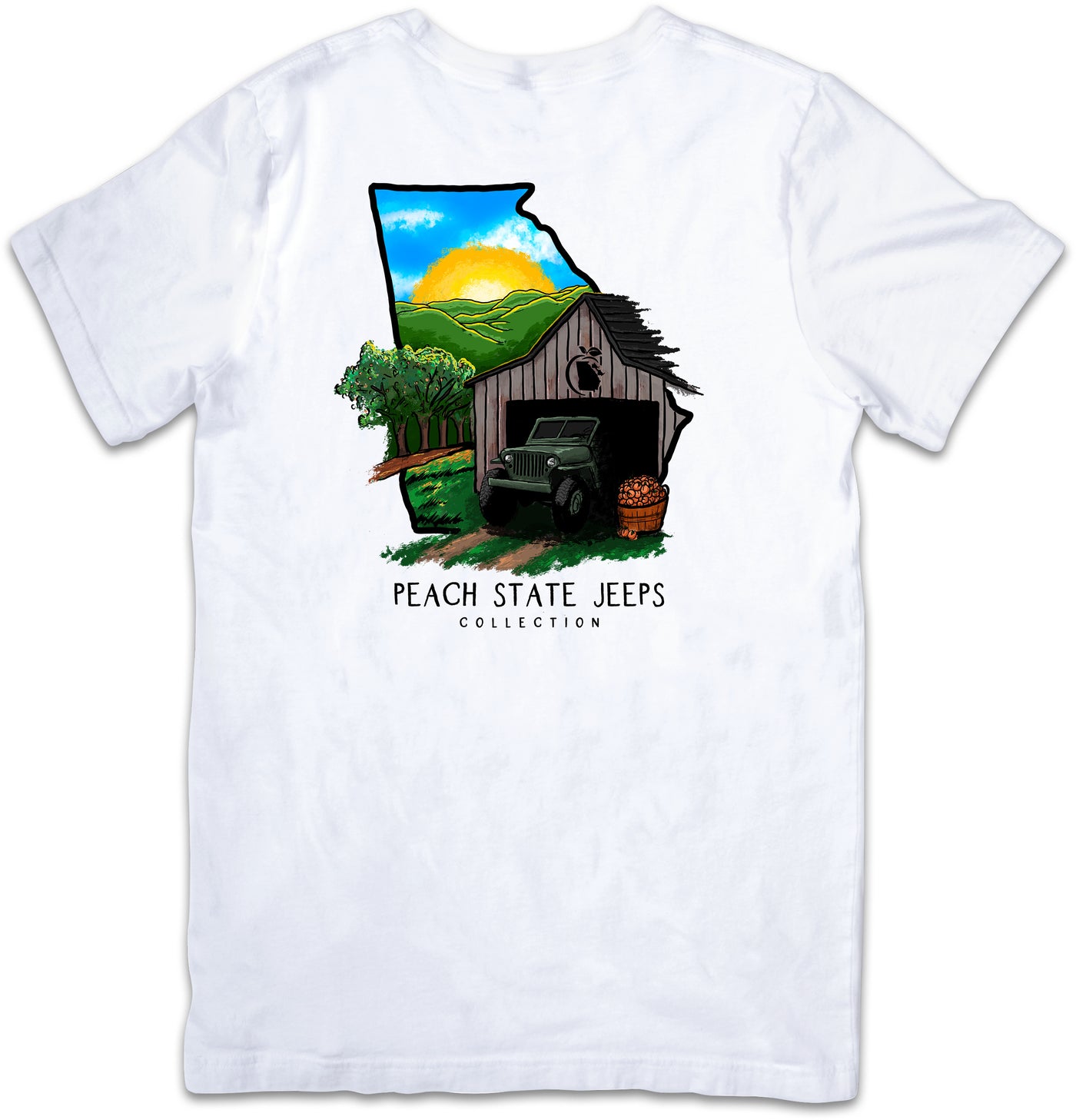 Short Sleeve "Georgia Countryside" Logo Tee W/Pocket